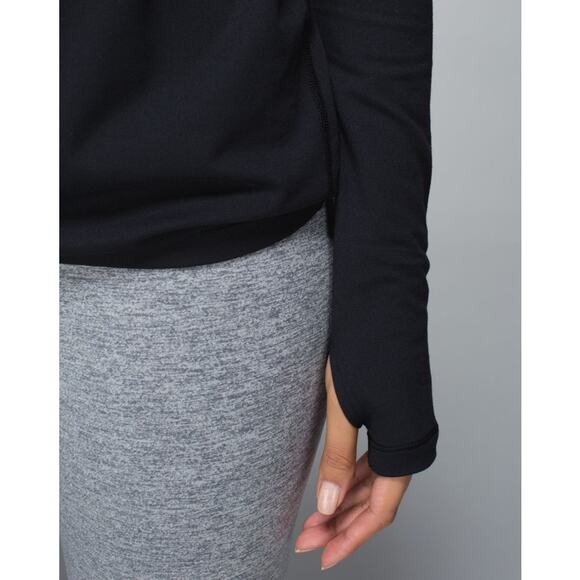 Lululemon Healthy Heart Pullover Black SZ 10 Cowl Neck Long Sleeve Top athletic - Picture 5 of 8